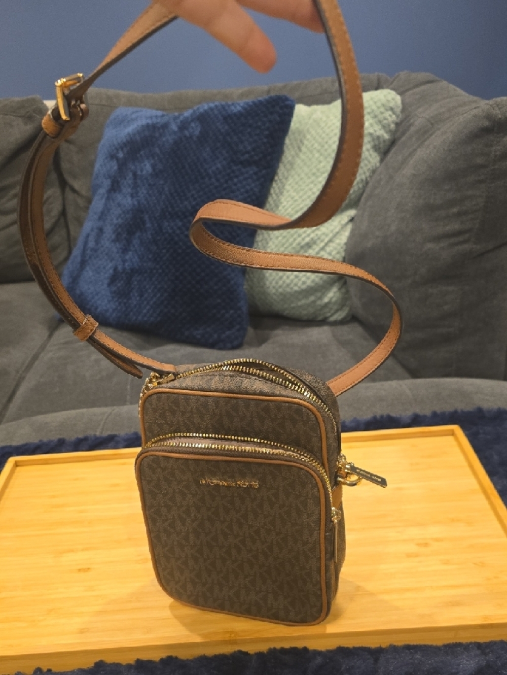 Michael Kors Brown Monogram Belt Bag with Gold Hardware. I Ship In One Day! - Picture 5 of 7